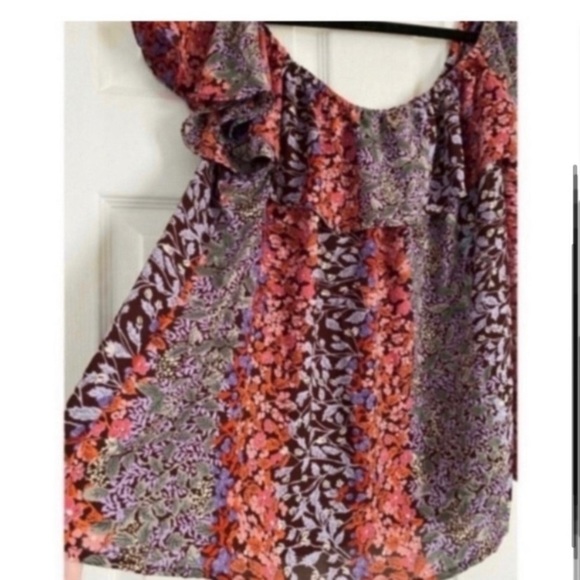 ANTHROPOLOGIE Floral Off The Shoulder Top - Picture 5 of 5